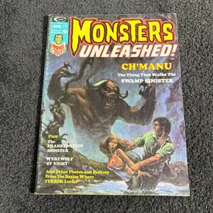 Monsters Unleashed! #7 August 1974 - Marvel Curtis Comics - Ch'Manu - Vintage